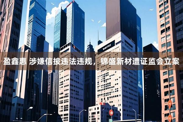 盈鑫惠 涉嫌信披违法违规，锦盛新材遭证监会立案