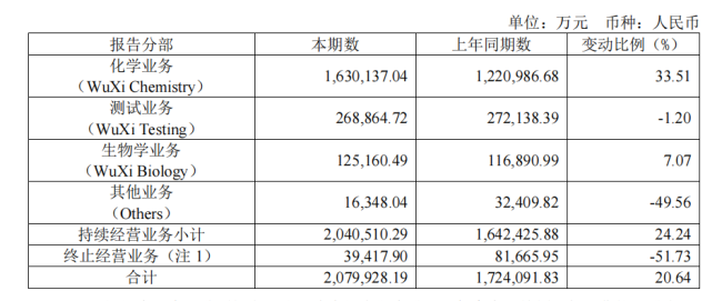 截图来源：药明康德2025年上半年业绩报告
